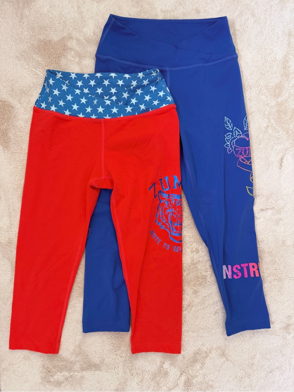 Zumba Red & Blue Combi Active Leggings 💙❤️